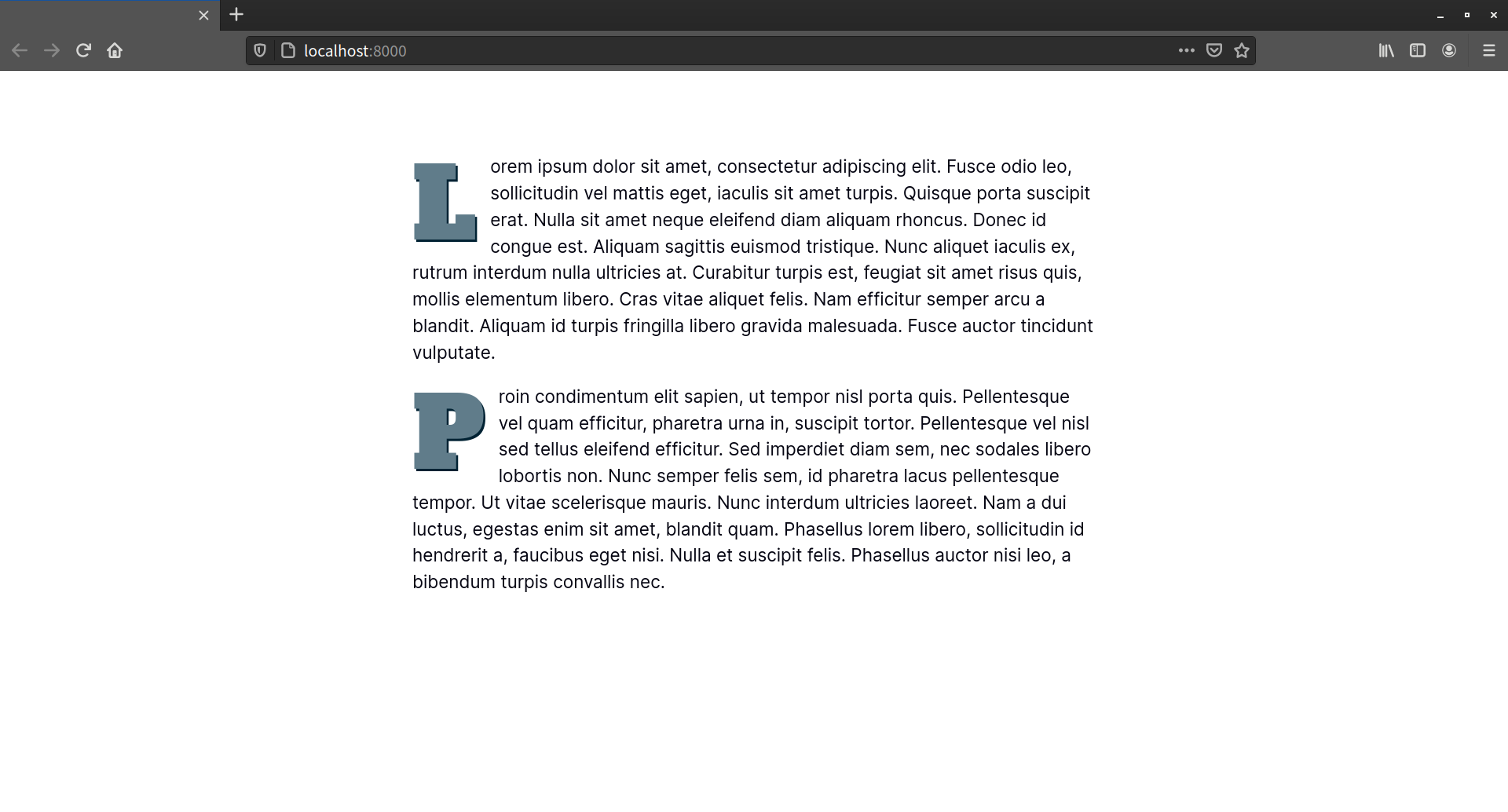 Creating a drop capital with ::first-letter