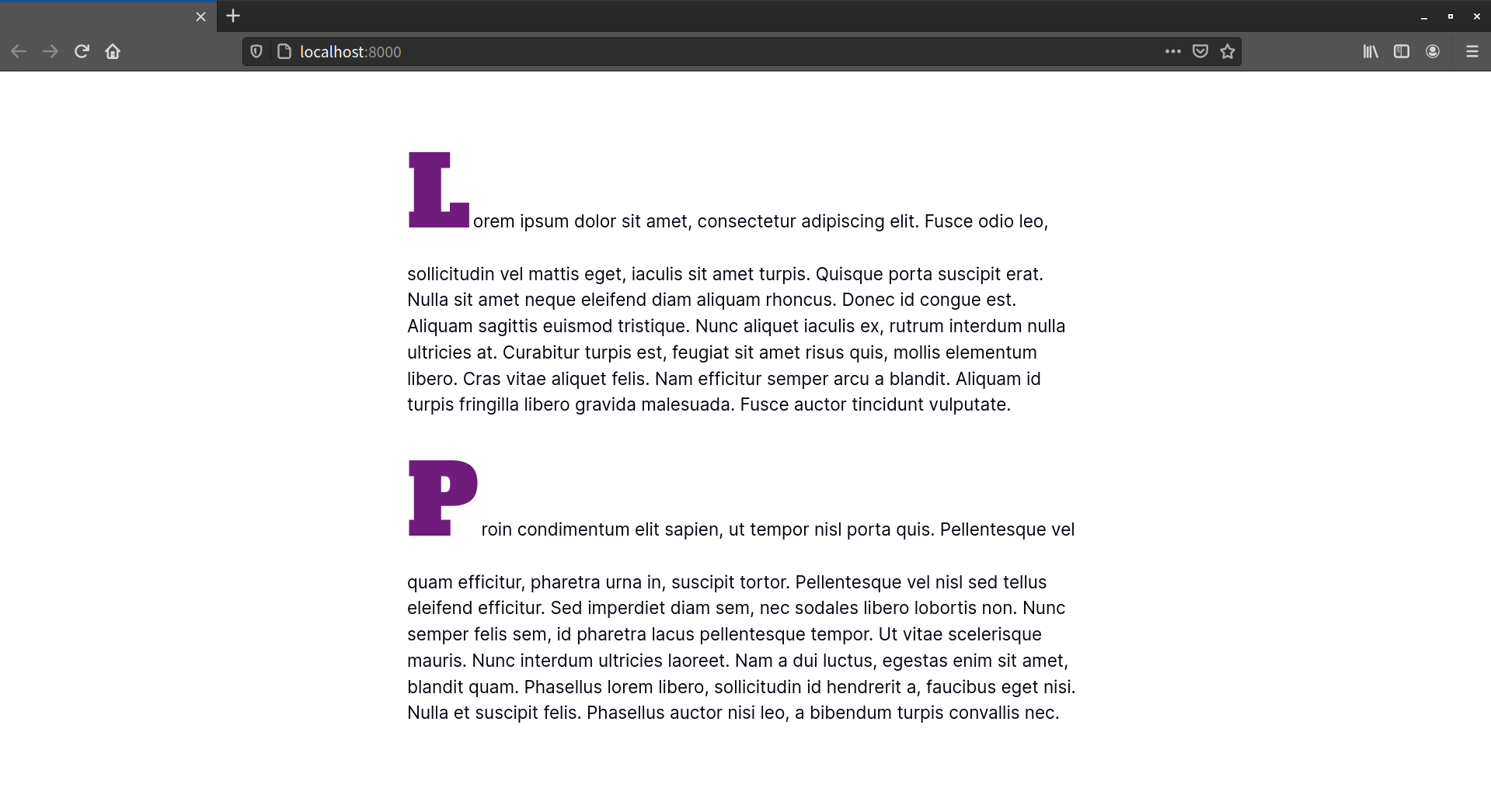 Creating initial caps with the ::first-letter pseudo-element